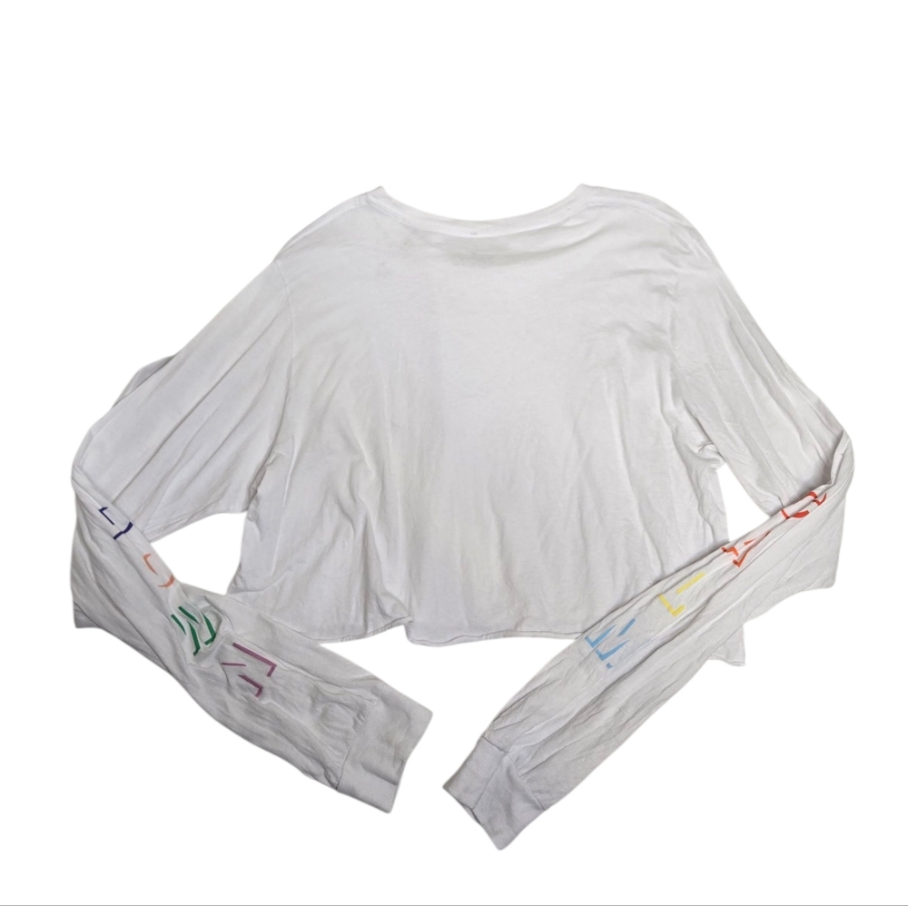 Taylor Swift Calm Down White Long Sleeve Lover Crop Top Xl View 2